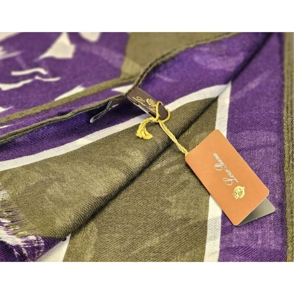 NWT $1200 LORO PIANA STOLA I FIORO DI CASHMERE/SILK BLEND FLORAL SCARF
